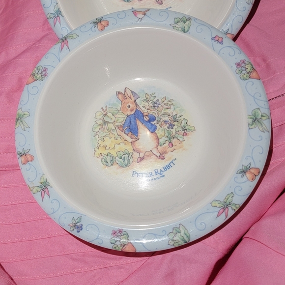 VTG 2 Peter Rabbit Deadstock Melmac Bowls Peter Rabbit Cereal Bowls pair - Picture 5 of 9
